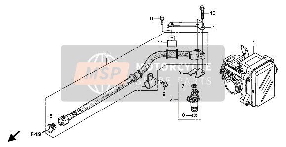 Honda FES150 2007 THROTTLE BODY for a 2007 Honda FES150